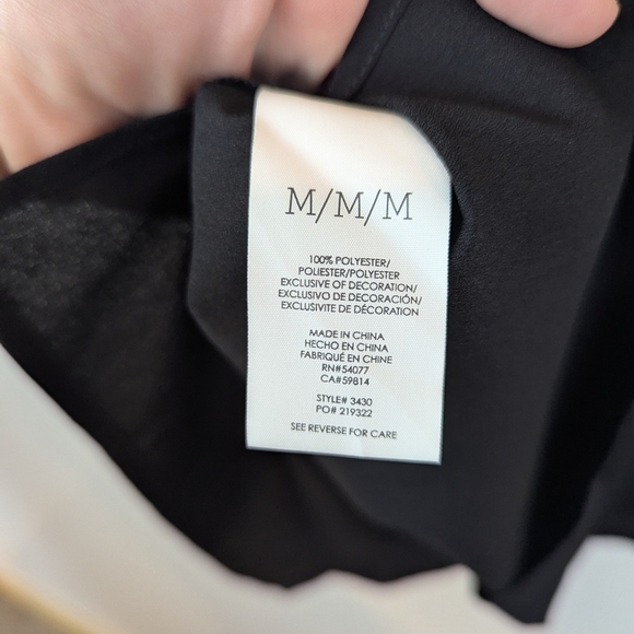 CAbi Sleeveless Black Fringe Blouse, Sz M - Picture 4 of 6